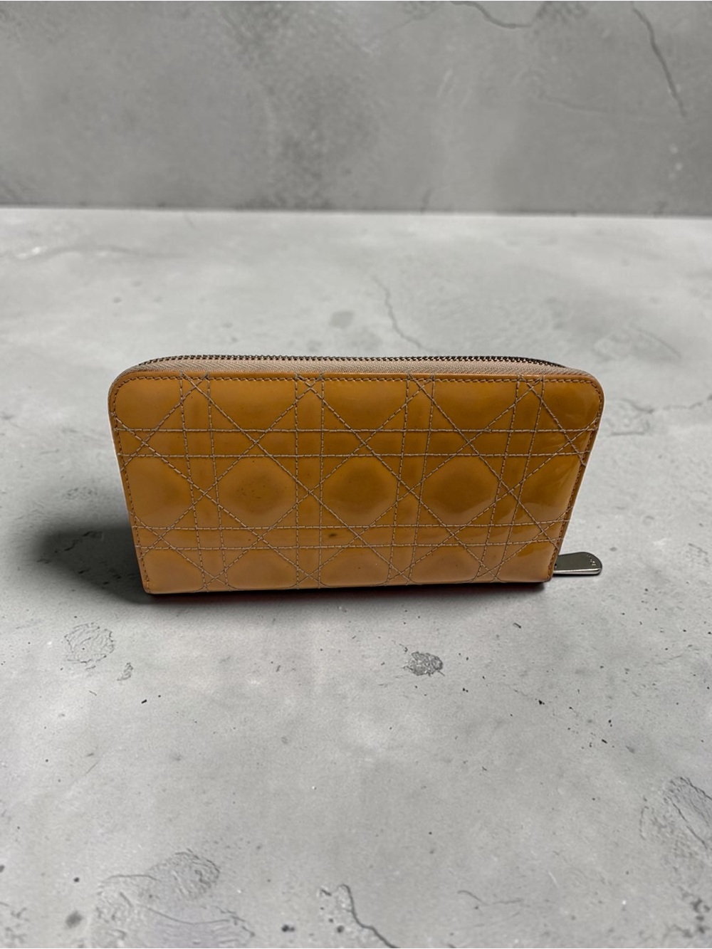 Dior Patent Cannage Lady Dior Continental Zip Wallet In Beige- COBLER SPECIAL 🌸